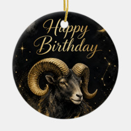 Widder Happy Birthday Sternzeichen Design Julgransprydnad Keramik