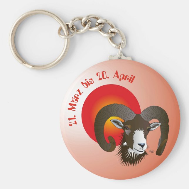 Widder - Sternbuild Schlüsselanhänger Nyckelring (Framsidan)
