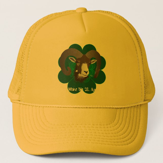 Widder - Sternzeichen Cap Truckerkeps (Framsida)