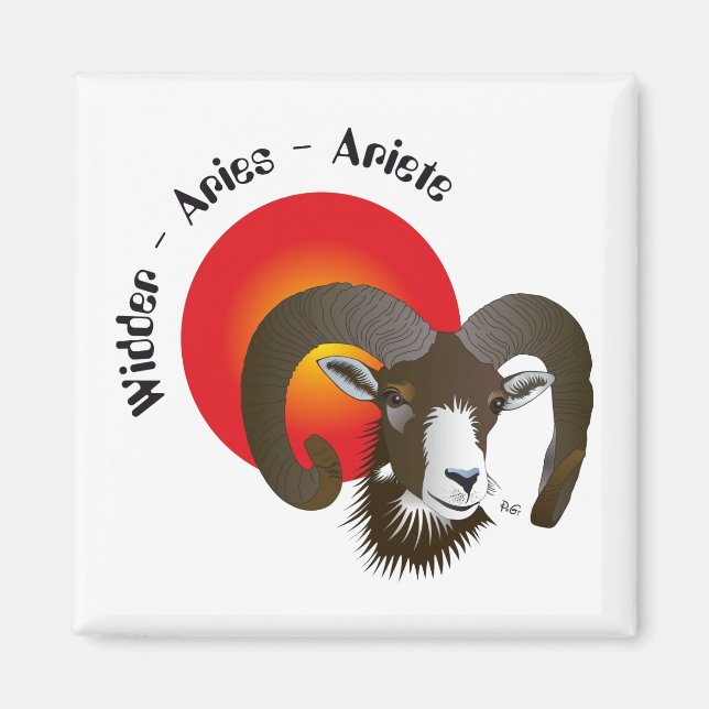 Widder Sternzeichen Magnet (Framsidan)