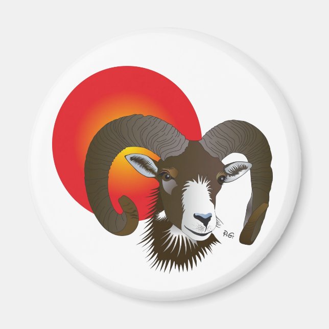 Widder - Tierkreiszeichen Magnet (Framsidan)