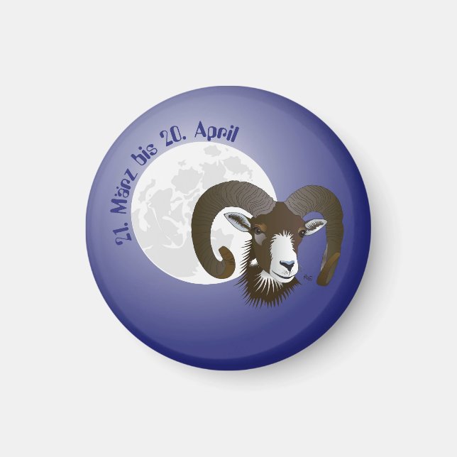 Widder - Tierkreiszeichen Magnet (Framsidan)