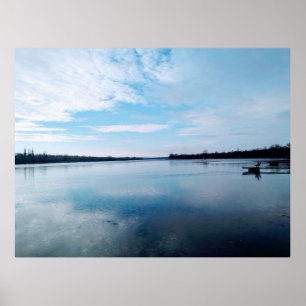 Wide banker vid floden Dnieper Poster