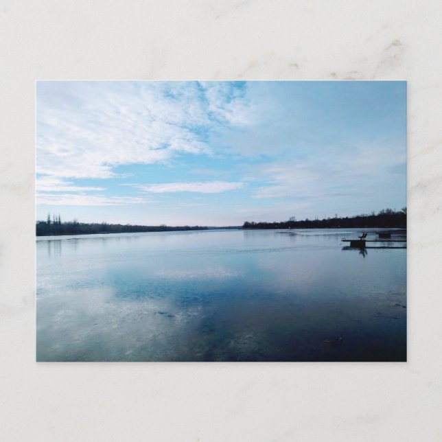 Wide banker vid floden Dnieper Vykort (Framsida)