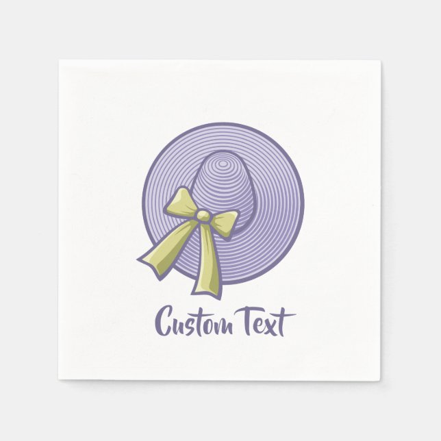 Wide Brimmed Hat Lilac Pappersservett (Framsidan)