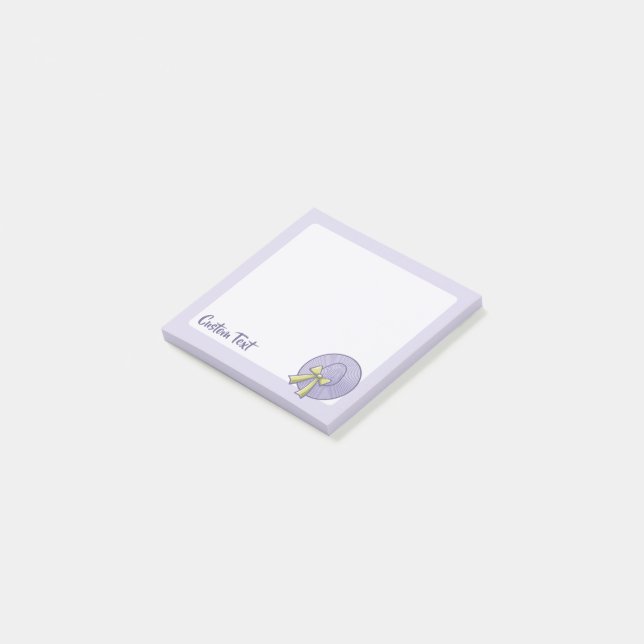 Wide Brimmed Hat Lilac Post-it Block (Vinklad)