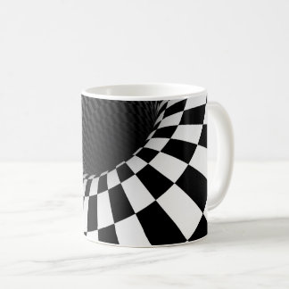 WIDE CHECKERED VORTEX Optical Illusion Kaffemugg