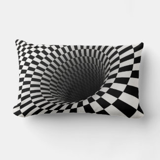 WIDE CHECKERED VORTEX Optical Illusion Lumbarkudde