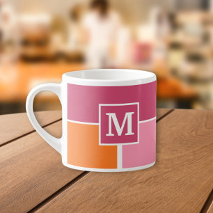 Wide Feminine Rand med Monogram Espressomugg