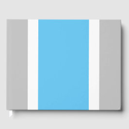 Wide Himlar Blue White Tävla Rand på lätt Grått Gästböcker