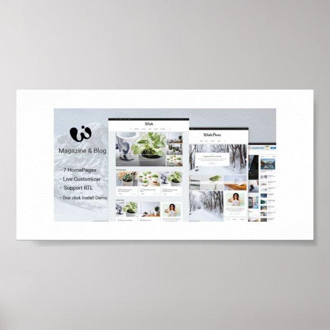 Wide - Magazine & Blogg WordPress Themes Poster (Framsidan)