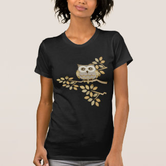 Wide Öga Uggla i Träd T-shirt