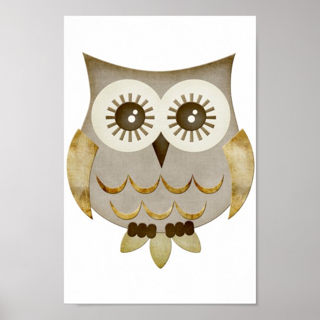 Wide Ögon Uggla Poster (Framsidan)