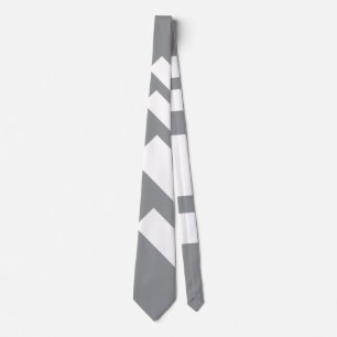 Wide Rand Diagonal Grått Slips