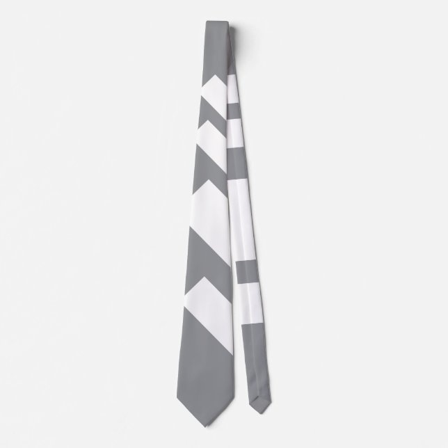 Wide Rand Diagonal Grått Slips (Framsida)