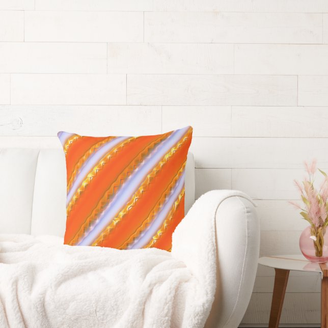 Wide rand i is till gula orangen snöre stil kudde (Soffa)