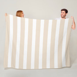 Wide rand, kräm och vitt fleecefilt