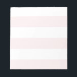 Wide Rand - Vit och Blek Rosa Anteckningsblock<br><div class="desc">Rand är riktiga klassiker! De är ett av de eviga mönster som man kan använda för vilken produkt som helst. Dessa blekens rosa och vita ränder är bara ett av de många alternativ som finns i min samling ränder i olika kombinationer av färg och rand mönster. Om du vill få...</div>