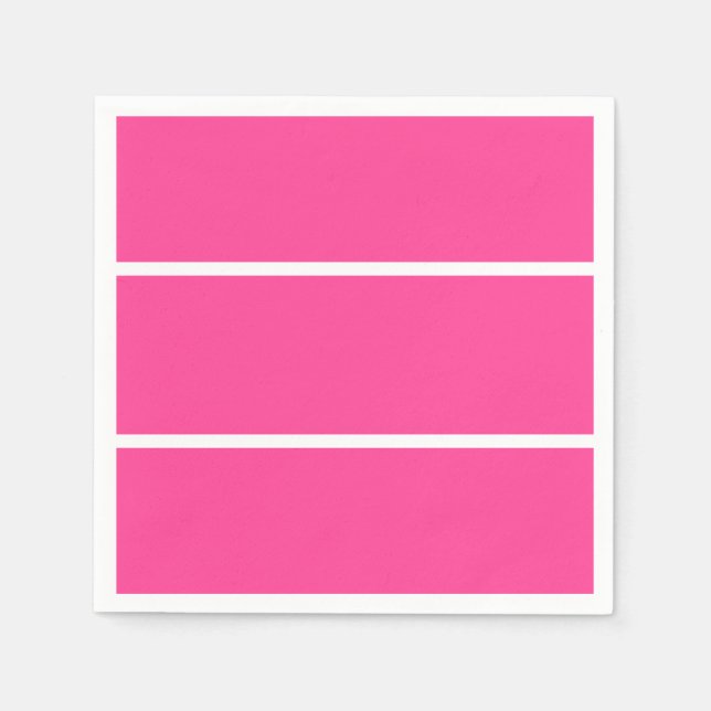 Wide Sporty Bold Bright Candy Rosa White Rand Pappersservett (Framsidan)
