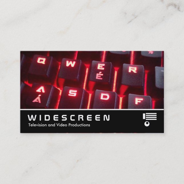 Widescreen 0516 - Glowing Tangentbord Visitkort (Framsida)