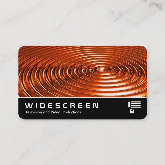 Widescreen 0554 - Ringar - Orange, färgfärgfärgskä Visitkort (Framsida)