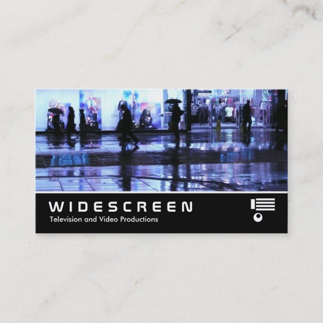 Widescreen 209 - Shoping in the Rain Visitkort (Framsida)