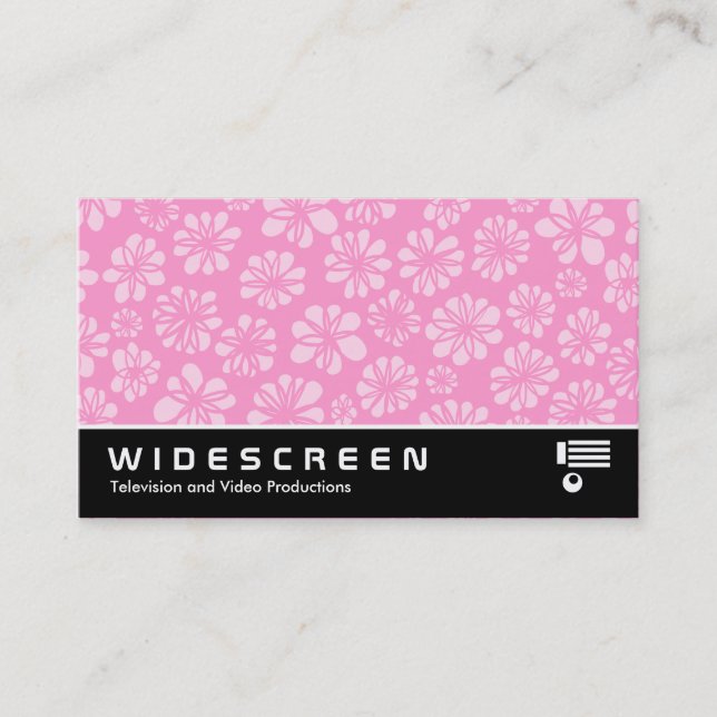 Widescreen 236 - Rosa Blommigt Visitkort (Framsida)