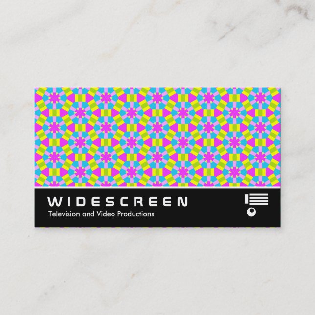 Widescreen 254 - färgfull geometrisk visitkort (Framsida)