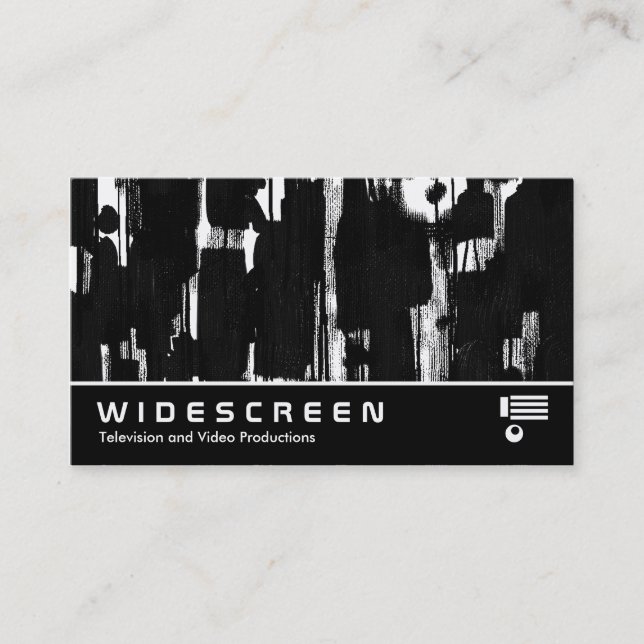 Widescreen 258 - Abstrakt i svart Visitkort (Framsida)