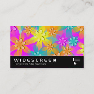 Widescreen 322 - färgstarka 3d-blommor visitkort