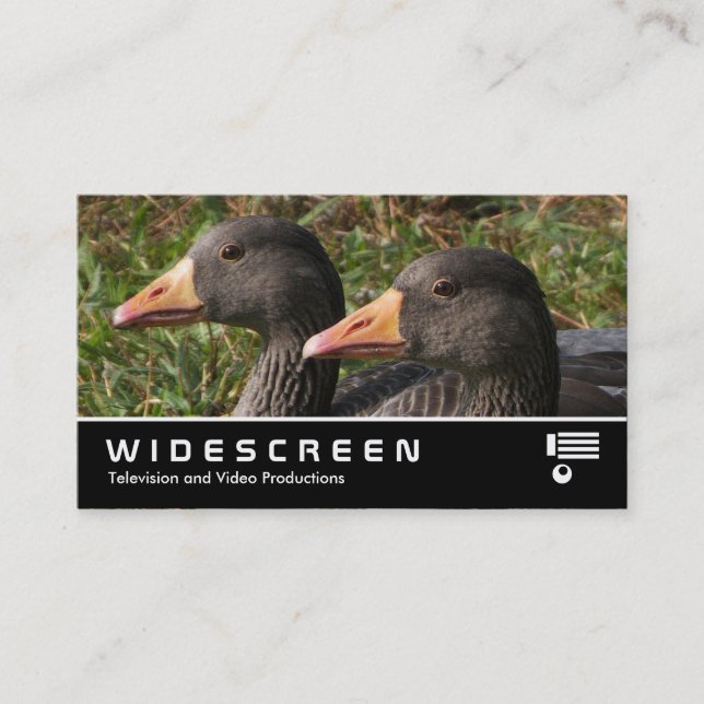 Widescreen 354 - Greylag Geese Visitkort (Framsida)