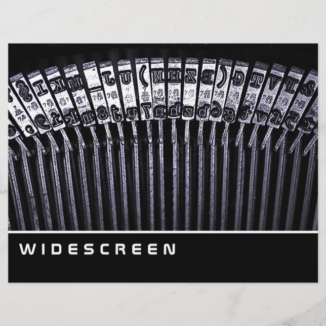 Widescreen - Typewriter Reklamblad (Framsidan)