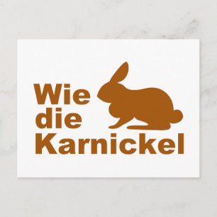Wie die Karnickel... Vykort