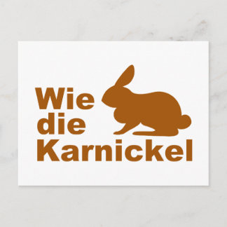 Wie die Karnickel... Vykort