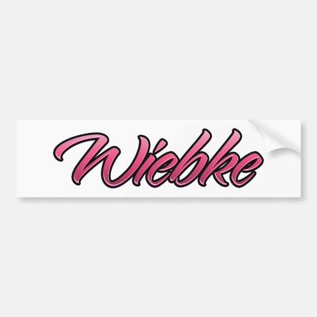 Wiebke faded rosa Aufkleber Sticker Bildekal (Framsidan)