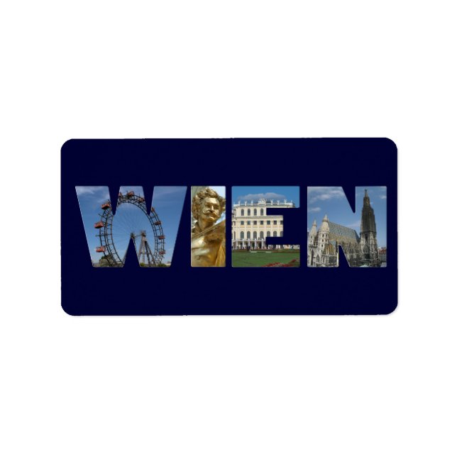 Wien Adressetikett (Framsidan)