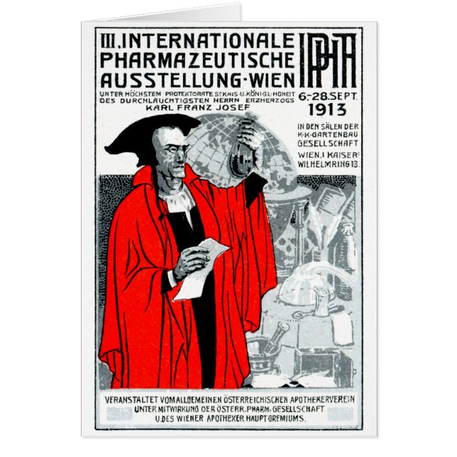 Wien apotekaffisch 1913 hälsningskort (Framsidan)