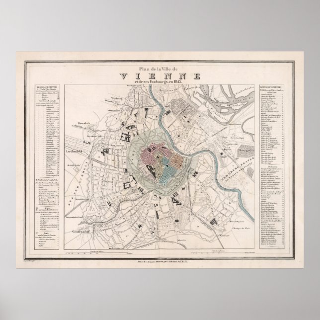 Wien Austria Antique Karta (1906) Vintage Wein Poster (Framsidan)