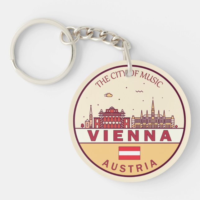 Wien Austria City Skyline Emblem (Framsidan)