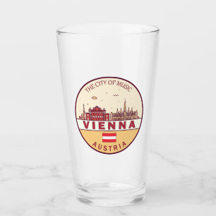 Wien Austria City Skyline Emblem Glaskopp