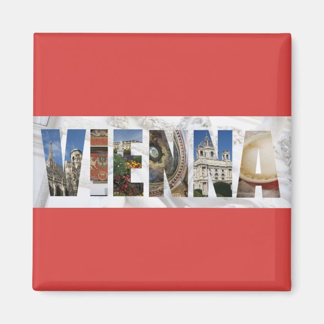 Wien Austria City Travel Photos Magnet (Framsidan)