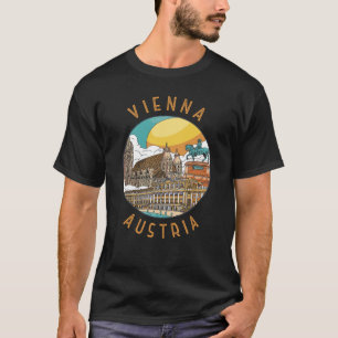 Wien Austria Distress Circle T Shirt