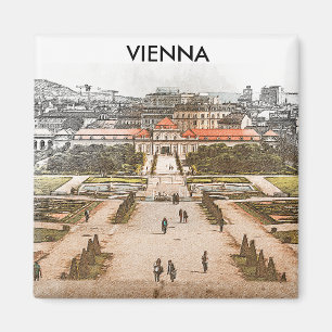 Wien Austria Historic Panorama View Magnet
