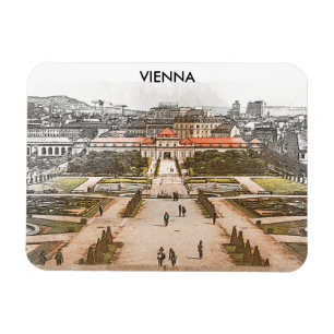 Wien Austria Historic Panorama View Magnet