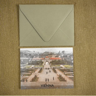 Wien Austria Historic Panorama View Vykort