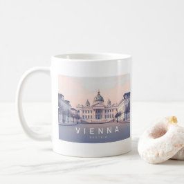 Wien Austria Pastel Travel Design Kaffemugg