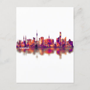 Wien Austria Skyline Inbjudan Vykort