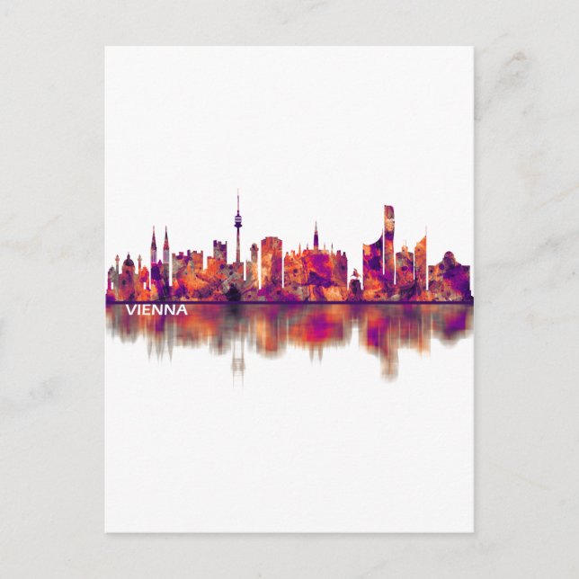 Wien Austria Skyline Inbjudan Vykort (Framsida)