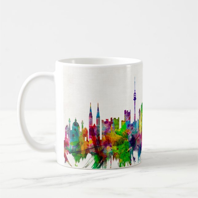 Wien Austria Skyline Kaffemugg (Vänster)