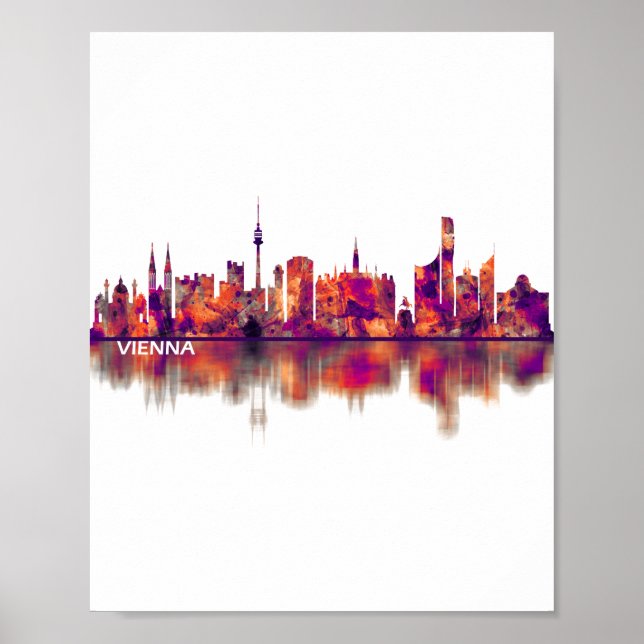Wien Austria Skyline Poster (Framsidan)